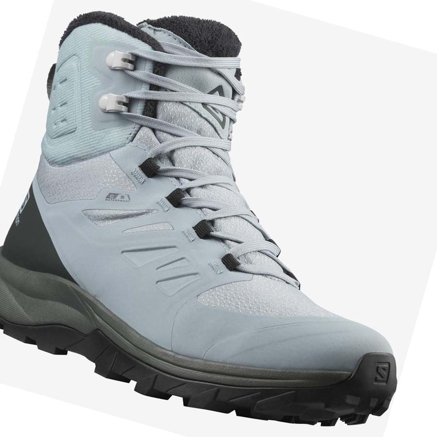 Botas de Invierno Salomon OUTBLAST THINSULATE™ CLIMASALOMON™ WATERPROOF Mujer Azules | MX 2612AHK